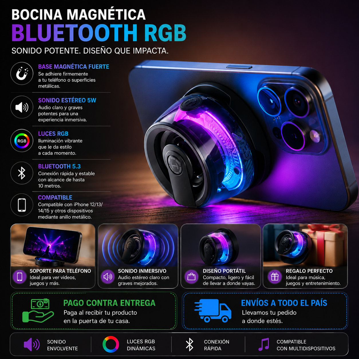 BOCINA MAGNETICA PARA CELULARES G200